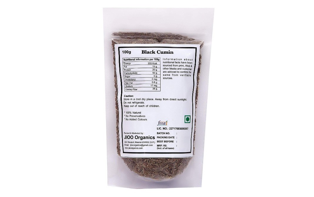 Jioo Organics Black Cumin (Shahi Kala Jeera)   Pack  100 grams